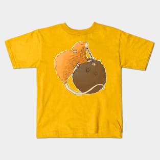 Uromys vika or Vangunu giant rat sipping a coconut Kids T-Shirt